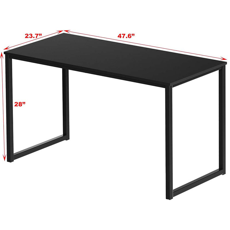 48-Inch Home Office Computer Desk, Black