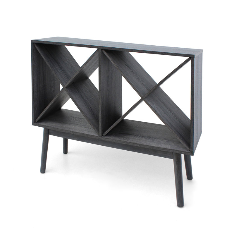 Bascio 8 Bottle Floor Wine Bottle Rack Gray