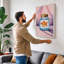 Goldfish in Ribbons Minimalist - Wrapped Canvas-144570716-144570719