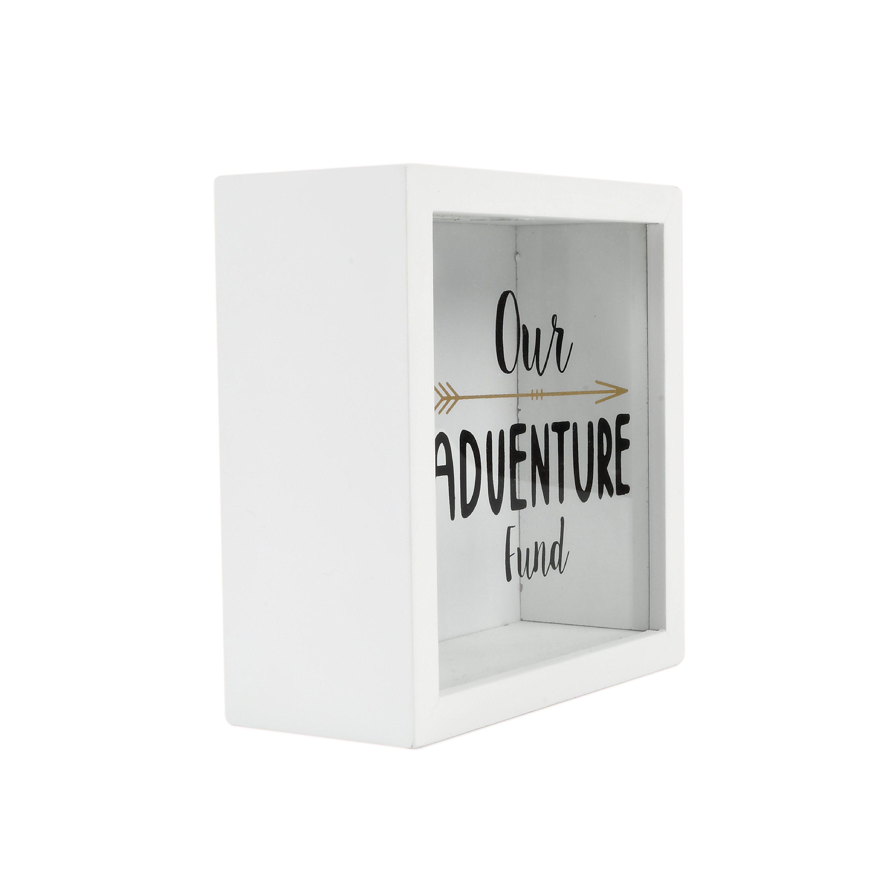 Trinx Toulouse Our Adventure Fund Shadow Box Piggy Bank | Wayfair