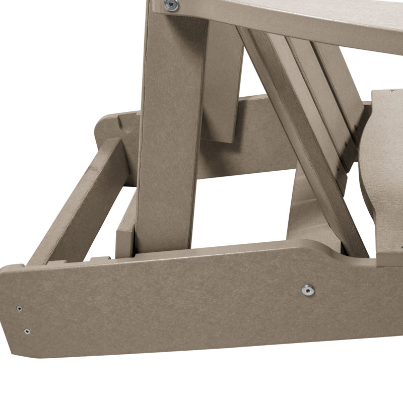 Chaise Adirondack pliante et inclinable Middiler, Beige