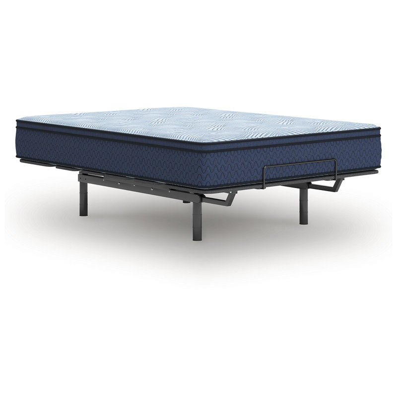 Matelas hybride, Lit simple, Bleu, 8"