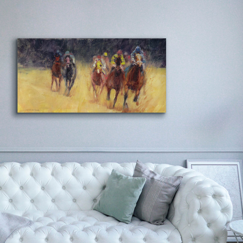 "Derby 2016" par Valtcho Tonov, H 30 po x l 60 po x P 1,5 po