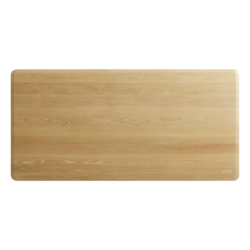 Keeps Solid Wood Dining Table, White Oak, 38" W x 77" L