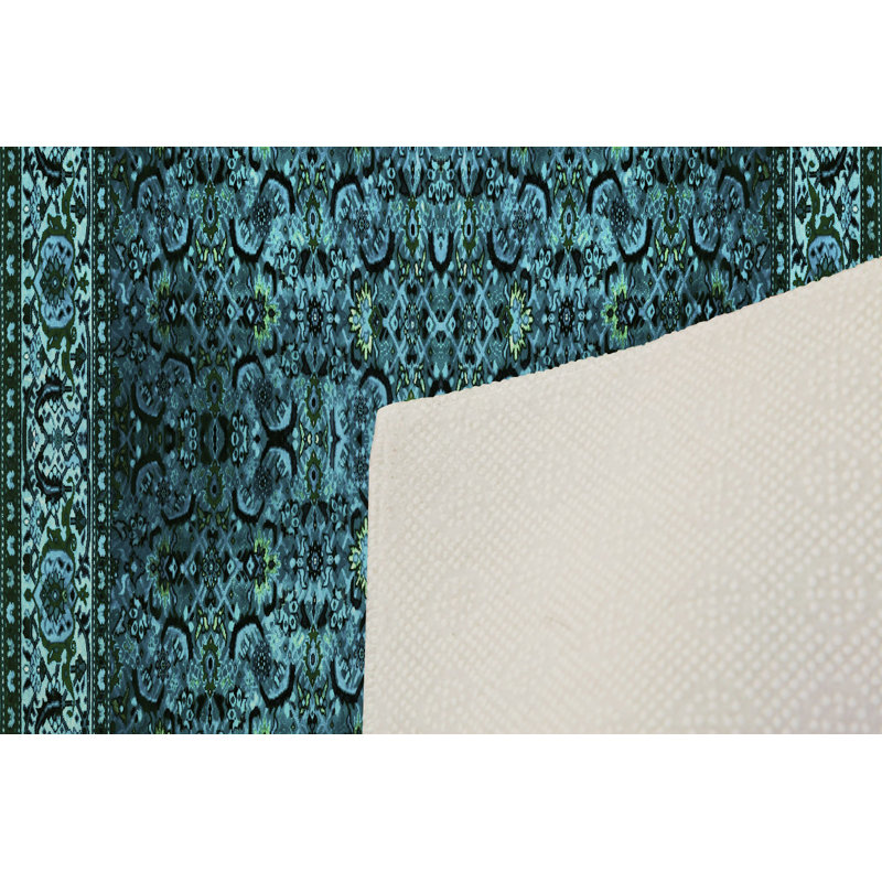 Soft Hall Carpet 2.6 x 4.9 Feet | 100% Polyester, 0.04 in Pile Height | Antibacterial, Non-Slip Underside | Woven with 3D Digital Printing | Machine Washable | Durable & Stylish for Entryways & Living Rooms