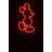 Flexible Neon LED Strip Lights, Red, 10.6 x 19.3 x 1.2 inches | IP67 Waterproof, PVC Foam Template | 12V DC Adapter, 4A Output, 470 Lumens, 3500K | Perfect for Home Decor, Parties, and Outdoor Use-13376559