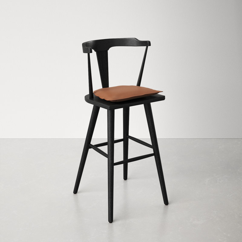 Boid Solid Wood Bar Stool, Bar Stool (28.75” Seat Height)