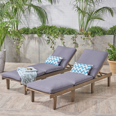 Chaise longue inclinable avec coussins Bosse