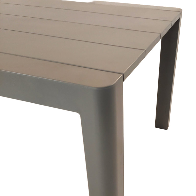 Angella 6 - Person Patio Dining Set with Rectangular Table, Grey/Avocado Black