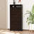 Espresso Slim Shoe Cabinet with 3 Large Fold-Out Drawers & Spacious Top Surface