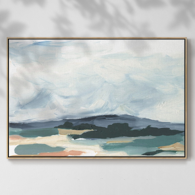 Pastel Vista I, reproduction d'art sur toile, H 27 po x l 41 po x P 2 po, Toile naturelle avec cadre flottant