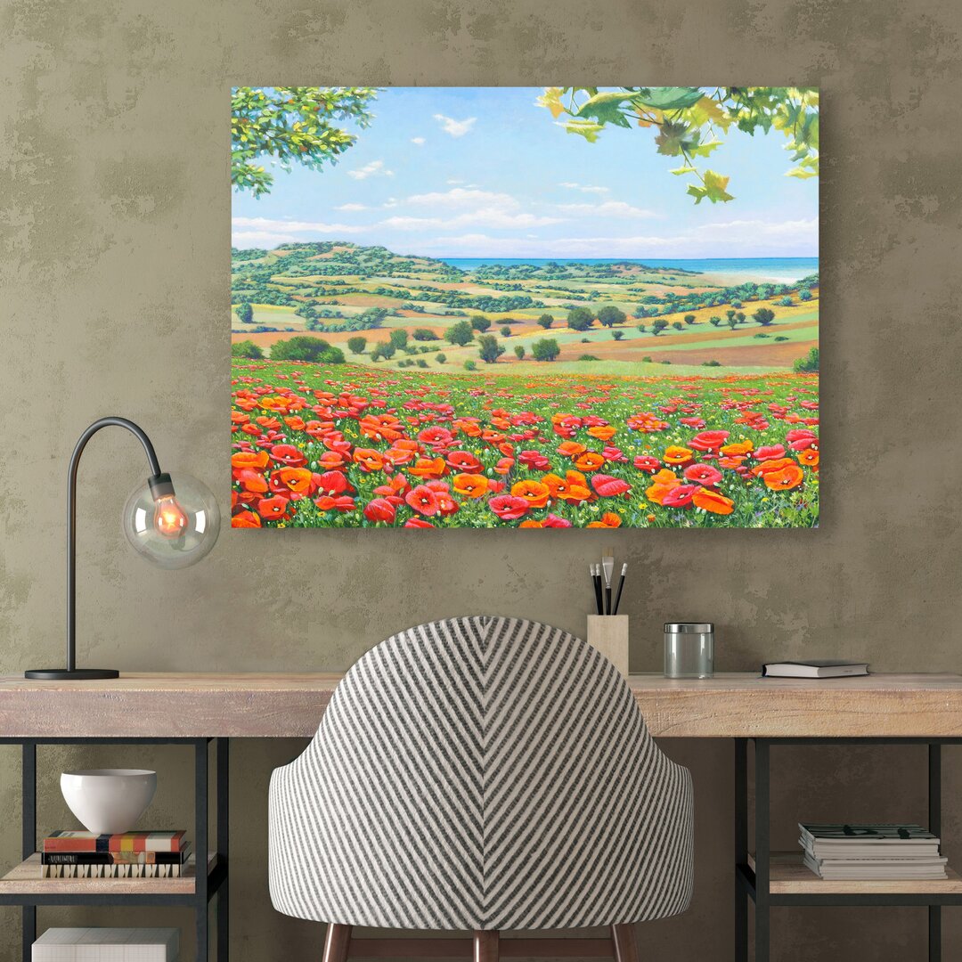 Leinwandbild Poppy Field von Andrea Del Missier