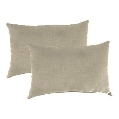 16" x 14" Outdoor Lumbar Throw Pillow with Welt (Set of 2)