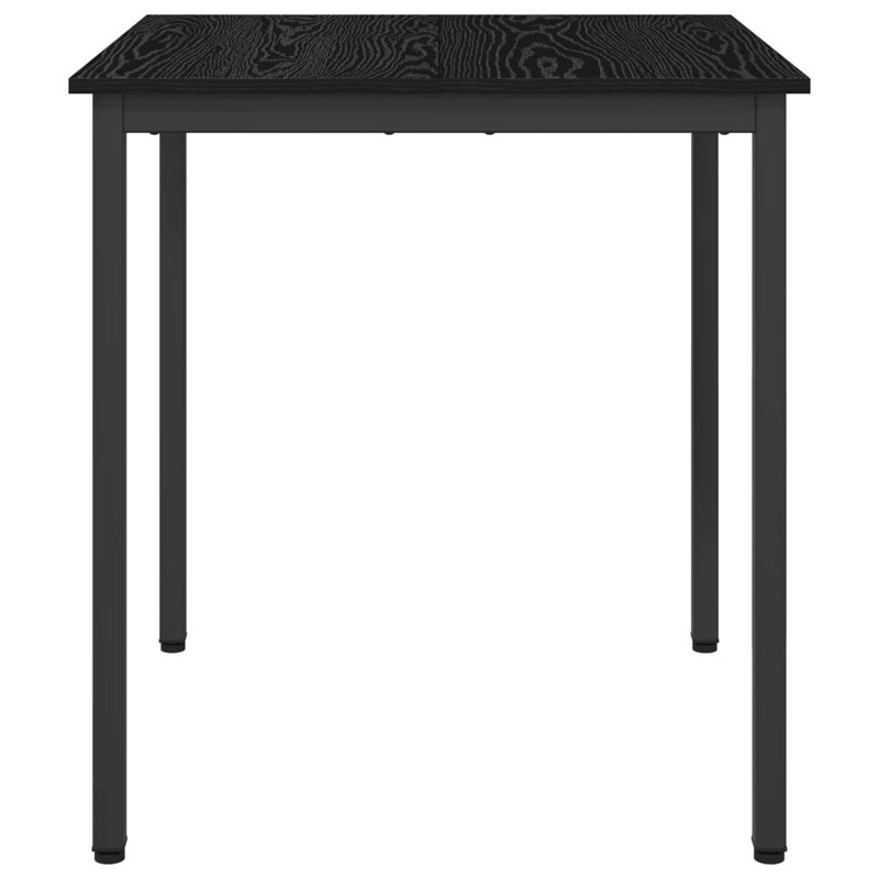 Metal Base Dining Table, Black, 75cmH x 70cmL x 70cmW