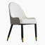 Chaise d'appoint rembourrée blanche Amenda