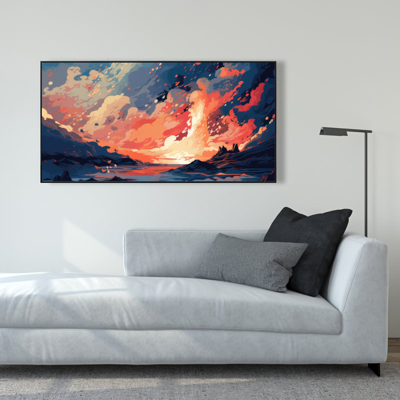 Magma does not wait - 24"x48" Framed canvas