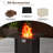 25’’ H X 43’’ W Iron Propane Outdoor Fire Pit Table With Cover-262339450