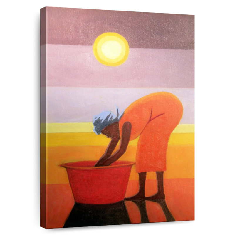 Leisha The Red Bucket, 24" H x 16" W