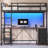 Twin Size L-Shaped Loft Bed with Desk, 3 Storage Drawers, Charging Station, Metal Loft Bed Frame with Led Lights & Ladder