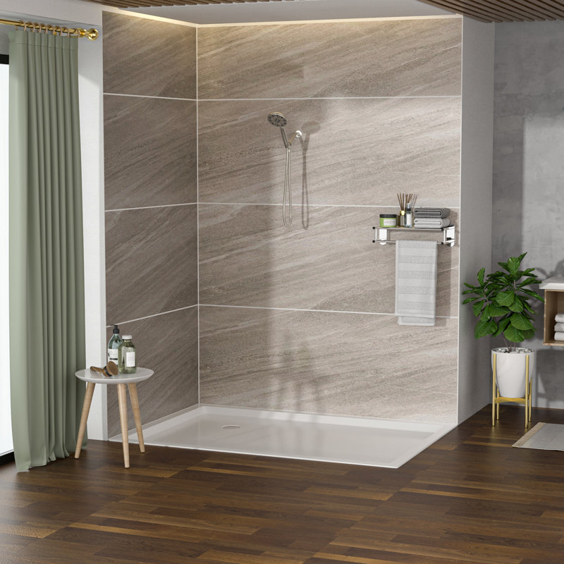 Douchette à main avec 7 fonctions - tête de 4,7 po, boyau en acier inoxydable de 59 po, support réglable pour un temps de bain agréable avec réglages agréables