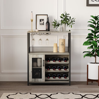 Wine Bar Cabinet with Detachable Wine Rack by 17 Stories