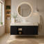 Meuble-lavabo flottant mural 48 po avec lavabo, 48 po, noir pour rangement de salle de bain-2849888-2849890-2849893
