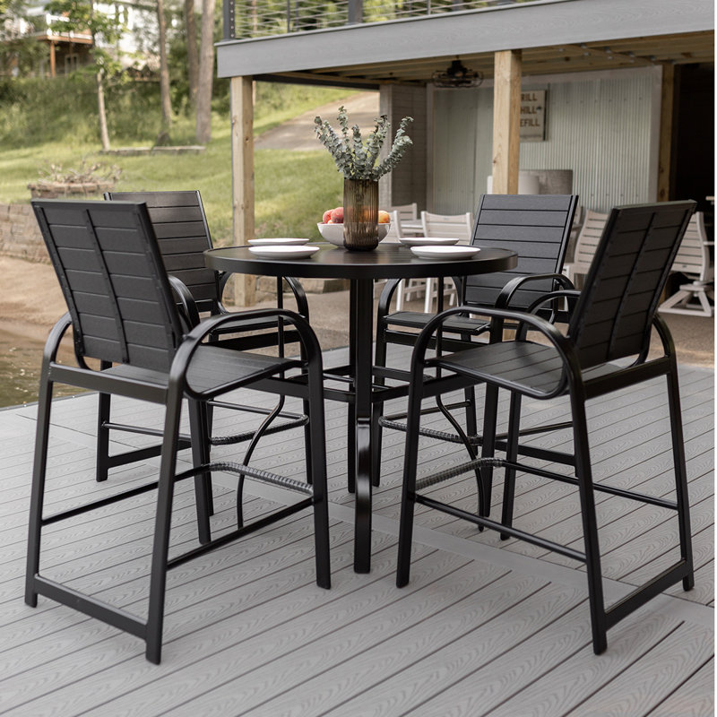Murphy Outdoor Aluminum 42″ Round Bar Table, Clay