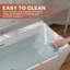 66" x 31.5" Freestanding Soaking Acrylic Bathtub Rectangular with Chrome Overflow and Pop-up Drain, Glossy White