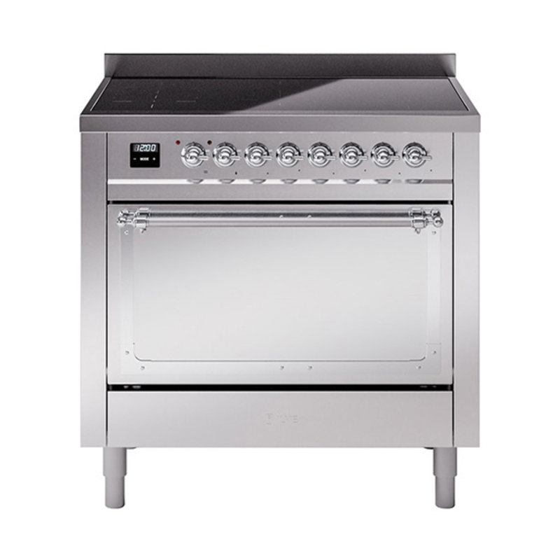 ILVE Nostalgie II Noblesse 36 po à induction, Acier inoxydable / chrome