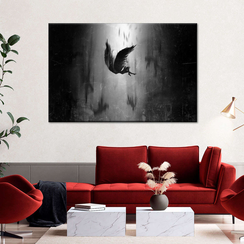 " Fallen Angel Lucifer ", 30" H x 45" W x 1.25" D