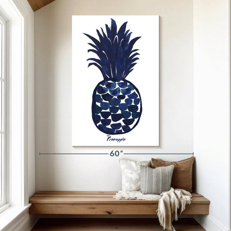 Yarlin Indigo Pineapple, 51" H x 34" W