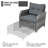 Nevart 2-Person Outdoor All-Weather Wicker Conversation Set with Ottomans and Coffee Table-546666638-591268608