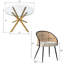 Ensemble de table de salle à manger pour 4 personnes avec table ronde de 39 po et 4 fauteuils rembourrés Boucle-103707433