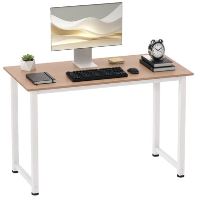 HOMCOM Computer Desk Writing Table Study Metal Frame 120 x 60 x 76cm