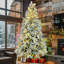 Pre-Lit Spruce Snow Flocked Christmas Tree-1862917080
