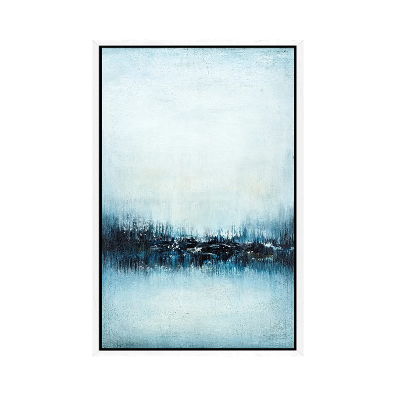 Horizon 1 Piece Painting on Canvas, 66.04 cm H x 45.72 cm W, White Framed
