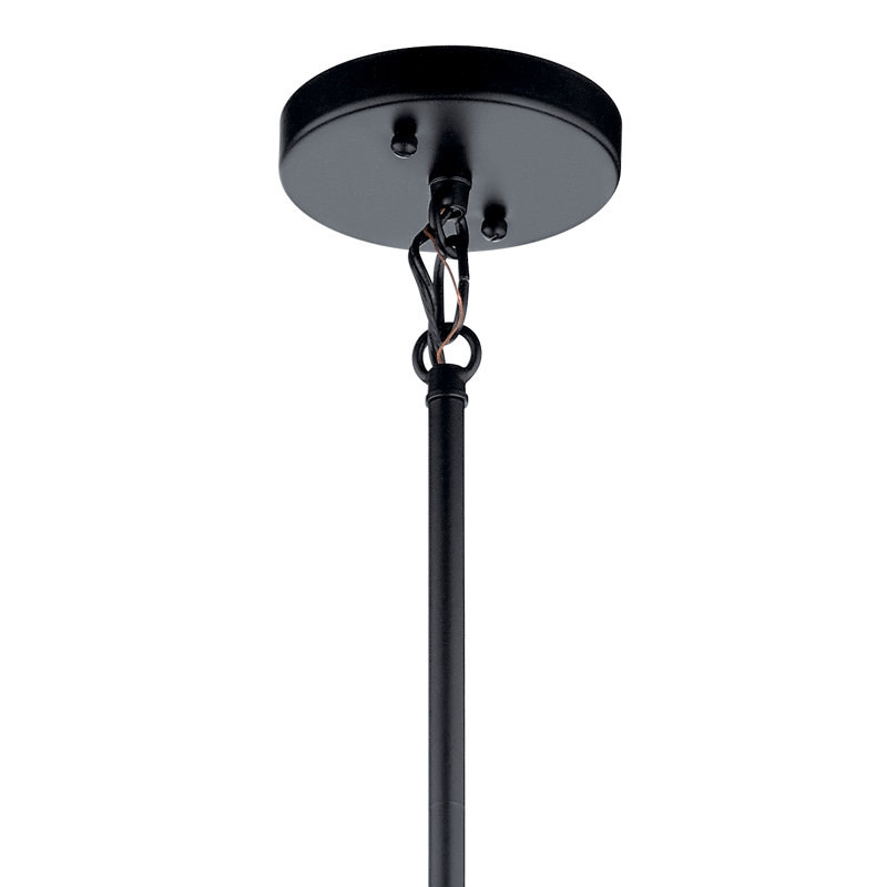 Luminaire suspendu cylindrique à 1 lumière Birkleigh, Noir