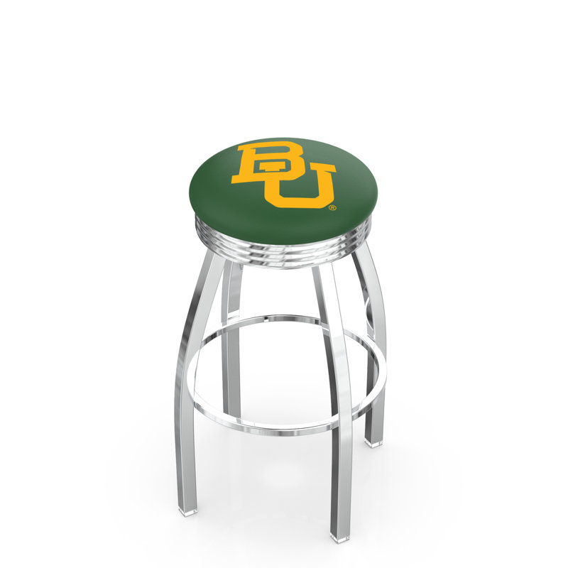 Tabouret de bar Logo Series, Tabouret de comptoir (siège d'une hauteur de 25 p, Noir soudé uni, Université Baylor