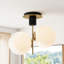 Drake 2 Light Glass Semi Flush Mount