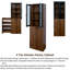 Vitrine moderne de 70,87 po avec portes en verre, garde-manger en bois avec 4 tablettes réglables-1598479799