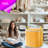  Large Storage Bags, Heavy Duty Closet Organizers and Storage, Foldable Clothes Storage Bins with Lids, Storage Containers for Blanket, Comforter, Pillow, Bedding (Orange, S)-1730585092