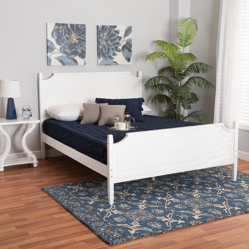 Solid Wood Platform Bed, Queen