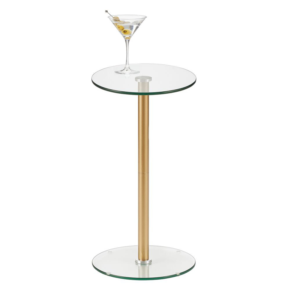 iDesign Round Pedestal Drink Table for Small Spaces | Wayfair