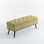 Banc de rangement moderne avec base en bois Delmy