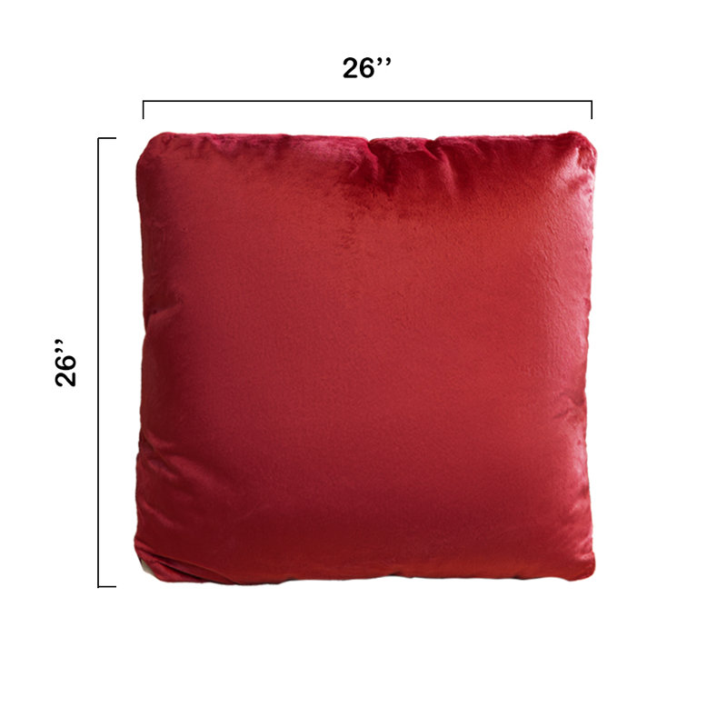 Throw Pillow, 26" x 26", Maroon