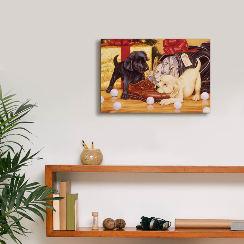 «Lab Golf» par Christopher Nick, art mural sur toile, H 12 po x l 18 po
