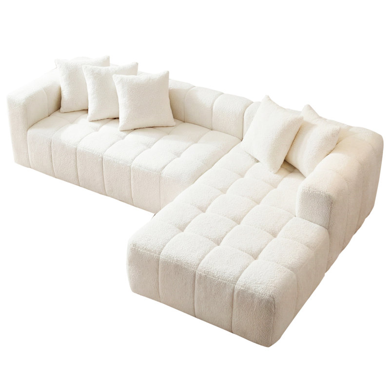 Canapé modulaire 107,9 po Cloud, Blanc