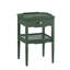 Table de chevet 1 tiroir Foley Vintage Green avec poignée dorée et tablette inférieure-219926731