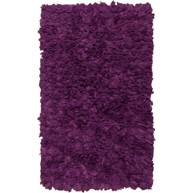 Tapis d'intérieur lavable à poils longs en polyester et coton tissé à la main Almanza Authentic