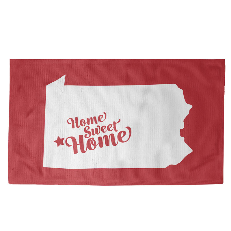Tapis en coin rouge doux home Pittsburgh, Rectangle 2 pi x 3 pi
